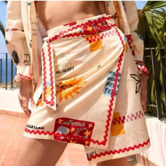 Anthropologie NWT Never Fully Dressed Wrap Mini Skirt size 14 - Picture 2 of 7